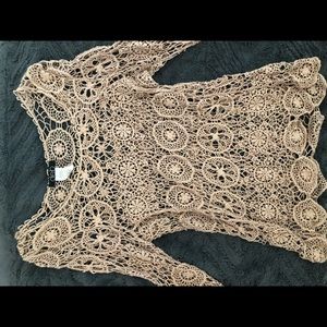 Crochet long sleeve top